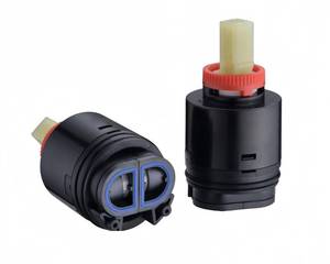 lot 7213 image: N40HKC Shower Cartridge Replacement, 40mm Shower Faucet Cartridge for TubShower Faucet, the height is 2.97 inches (75.5mm) and the width is 1.58 inches (40mm), Black (1Pack)