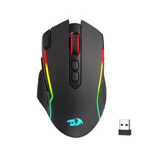 lot 7227 image: Redragon M810 MAX 3-Mode Wireless Gaming Mouse, 12000 DPI WiredWireless RGB Mouse wRapid Fire Key, 8 Macro Buttons, 188-Hour Reliable Power Capacity for PCMacLaptop