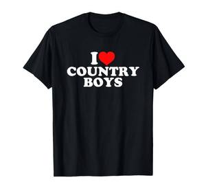lot 7243 image: I Love Country Boys T-Shirt Small