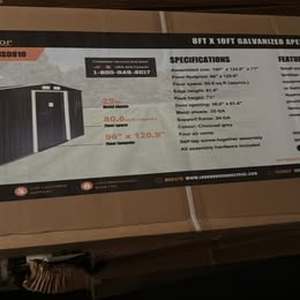 lot 40 image: Landhonor 8 x 10 Metal Shed - Retail $0
