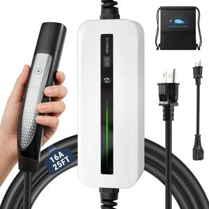 Morec Tesla Level 1 EV Charger NEMA 6-20 Plug and NEMA 5-15 Adapter15A 120V/240V Portable Car Charger with 25ft Charging Cable for J3400 Model Y/3/S/X