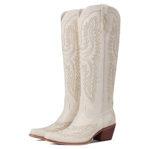 lot 6837 image: CELNEPHO Cowboy Boots for Women Cowgirl Boots Western Classic Embroidered Chunky Heel Knee High Boot Square Toe Fashion Tall Boots with Zipper for Country Concert size 7