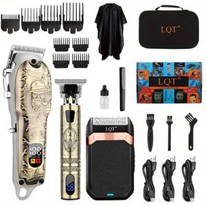 lot 6862 image: Hair Clippers Set for Men, Hair Clipper Trimmer with LED Display, Professional Cordless Hair Clipper Shaver Beard Trimmer, Hair Cutting Machine for Men, Holiday Gift for Him Fathers Day Gift