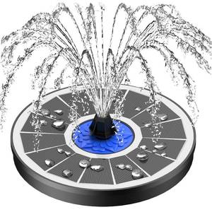 lot 6869 image: SZMP Solar Fountain Upgrade, 3.5W Solar Powered Bird Bath Fountains with Flower, Outdoor Water Feature Solar Pump with 7-in-1 Nozzles, 4 Fixed Pipes for Humingbirds, Garden, Pool, Pond, and Fish Tank