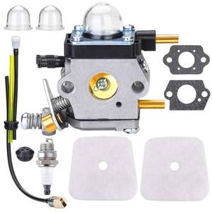 lot 6877 image: HOODELL C1U-K82 C1U-K54A Carburetor, for Mantis Tiller 7222 7222M 7225 7920, Echo TC-210 HC-1500, Premium Cultivator Carb, Plus Rebuild Kit Primer Bulb Fuel Line and More