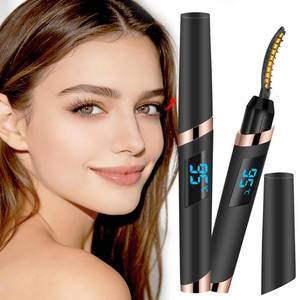 lot 6886 image: Heated Eyelash Curlers with Battery Indicator, Electric Eyelash Curler 3 Temperature Modes LED Display USB Rechargeable Makeup Tools, Heated Lash Curler Ideal Christmas Gift for Women MU-1