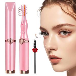 lot 6943 image: Heated Eyelash Curler - 2-in-1 Clip-Type Design, 3 Temperature Modes, Natural Curling 24H Long-Lasting Curl, Gift for Women & Girls, Light Pink DA