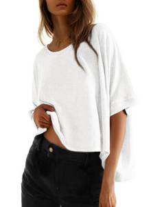 lot 6956 image: Dokotoo Shirts for Women Summer 2026 Tops Plus Size Trendy Crop Cute Oversized Tshirts Short Sleeve Shirts Womens Fashion Spring Blouses Dressy Casual Workout Gym Clothes Clothing Basic Tees White Large