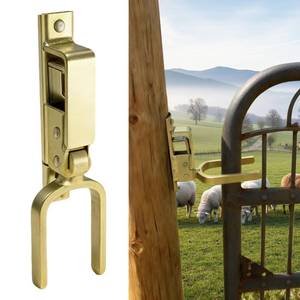 lot 8011 image: 1PCS Instant Locking Gate Latch, Heavy-Duty One-Hand Gate Latch for Farm, Ranch & Backyard  Automatic Spring Lock, Rust-Resistant Steel, Easy Install on Wood, Metal & Pipe Gates