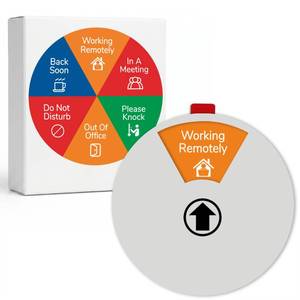 lot 8025 image: Door Sign 6 Options-Do Not Disturb,Out Of Office,In A Meeting,Please Knock,Back Soon,Working Remotely,Privacy Office Sign for Door 6 Inch (Silver)