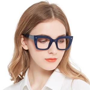 lot 8032 image: OCCI CHIARI Women Oversized Square-Cateye Reading Glasses 1x RetroThick Readers Comfort Eyeglasses(1.00