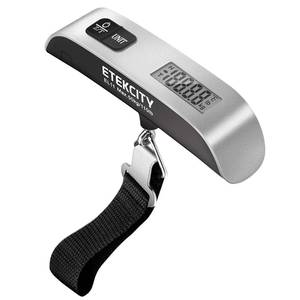 lot 8034 image: Etekcity Luggage Scale, Travel Essentials, Digital Suitcase Weight Scales for Travel Accessories, Hanging Baggage Scale with hook, 110 Pounds, Silver