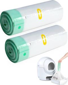 lot 8041 image: ANWA 40 Count Cat Litter Box Liners for Automatic Cat Litter Box and Litter Box Robot 45, Heavy-Duty, Extra Thick