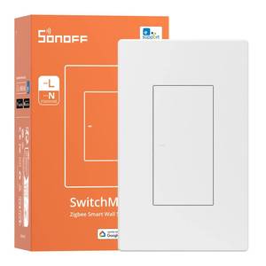 lot 8045 image: SONOFF Zigbee Smart Light Switch, Required SONOFF Zigbee Hub, Interruptor Inteligente, Smart Switch No Neutral or with Neutral, Voice Control with Alexa Google Home, Zigbee Switch ZBM5-1C-120W