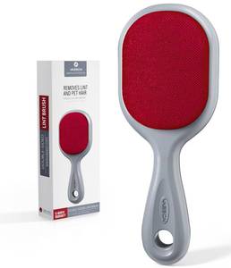 lot 8046 image: VASSON Double-Sided Lint Brushes, Classic Velvet Brush for Furniture and Clothing, Ideal for Pet Hair Removal