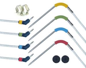 lot 8047 image: 4-Pack Replacement Meat Temperature Probes for Weber Probe, iGrill &amp Weber Connect Smart Grilling Hub, 2.5mm Plug 48in Cable, �1°C Accurate Washable Thermometer Probes, Color-Coded, -22°F to 572°F