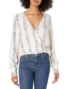 lot 8055 image: MINKPINK Womens Sundowner Wrap Blouse, Multi, X-Small
