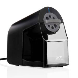 lot 8071 image: X-ACTO Pencil Sharpener, School Pro Electric Sharpener, Black, With Six Size Dial, XL Shavings Bin - Heavy Duty, Classroom Supplies