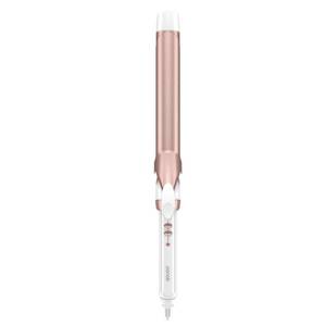 lot 8087 image: Conair Double Ceramic 1 14-Inch Extra Long Barrel Curling Iron, Loose Curls for All Hair Types, 30 Heat Settings, Auto-Off, WhiteRose Gold, CD709