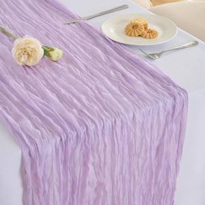 lot 8103 image: Fanami 6 Pack Cheesecloth Table Runner -10FT Lilac Boho Gauze Cheese Cloth Table Runner 120 Inches Long Rustic Sheer Fabric Centerpieces for Wedding Birthday Party Bridal Baby Shower Decorations