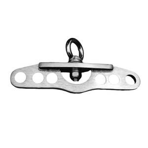 lot 8109 image: Colaxi Stainless Steel Double to Single Pulley Adaptor Plate for Cable Pulley Machines, Heavy Duty LAT Pull Down Bar Rope Attachments, Easy to Install Pulldown Machine Connector for Home Gym Fitness