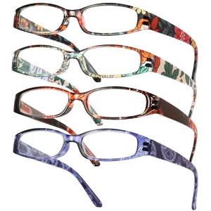lot 8112 image: Gaoye 4-Pack Readers for Women, Blue Light Blocking Reading Glasses, Stylish Reading Glasses for Women in 4 Patterns 2.25