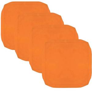 lot 8137 image: Oslimea Outdoor Cushion Covers Replacement 18x18x2 Waterproof Patio Furniture Cushion Seat Cover 4 Pack Removable Chair Pads Cover for Deep Seat Back Cushion, Orange