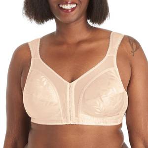 lot 8151 image: Playtex womens 18 Hour Front-close Wirefree W Flex Back Us4695 Full Coverage Bra, Light Beige, 42C US