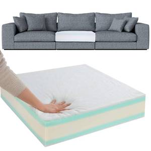 lot 8189 image: HOMBYS Memory Foam Couch Cushion Replacement, High Density Upholstery Foam Wrapped with Memory Foam & Polyester Batting, Sofa Cushions Inserts with Dacron Fiber Layer,with Removable Cover,6x22x24