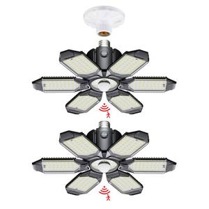 lot 8194 image: Craftersmark LED Garage Light Motion Sensor - 200W Deformable Garage Lights Ceiling LED, 20000LM Shop Lights Motion Activated, Motion Sensor Light Indoor for Garage, Workshop, Basement,Barn (2 Pack)