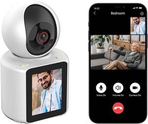 lot 8207 image: LASTCOW Two Way Pet Camera with 2.8 inch HD Screen, 1080P Video Calling Camera for Indoor Home Security, Indoor Home NannyDogBaby Security Device with Phone App