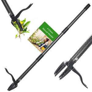 lot 8211 image: Lilyvane Weed Puller Tool, Stand Up Manual Weeder, Heavy Duty Garden Weeding Tool with 60 inch Long Handle,4 Claw Steel Head, Uprooting Dandelion Removal Gardening Tools for Lawn Grass Grabber