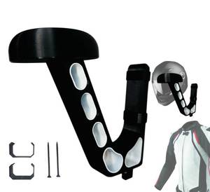 lot 8219 image: Wall Mounted Helmet Hanger Premium Heavy Duty 3D Printed Helmet Hanger for Motorcycle, Gaming, Football Helmet, Hat, Bicycle Helmet, Motorcycle Accessories Arctic White