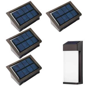 lot 8231 image: Yotopow Solar Light Replacement Top for Outdoor Fence Lights and Wall Lights, Solar Light Inserts 10Lumens Waterproof (4 Pack)