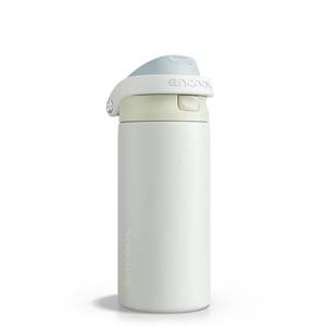 lot 8239 image: ENCOOL Leakproof Insulated Water Bottle with Straw Dual-Sip Water Bottle Bag-Safe Design for Work, Commute &amp Gym Keeps Drinks Cold All Day, 18 oz, Cloud-Hill White