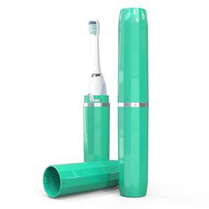 lot 8240 image: SIEANE Long Ventilated Electric Toothbrush Travel Case, Portable Holder, Fits Most Standard Straight Electric Toothbrushes (Green)