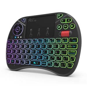 lot 8250 image: Rii X8 Mini Keyboard,2.4GHz Portable Wireless Keyboard with Touchpad Mouse,RGB Backlit,Rechargeable Battery for Android TV BoxMacPCNvidia Shield