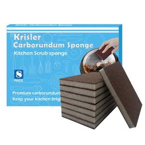 lot 8279 image: Krisler Carborundum Sponge Nano Emery Sponges Caspian Stone Pot Clean Brush Rust Eraser Grit Scouring Pads Pot Cleaning Pads with Carborundum Washing Kitchen Cleaner Tool 7pc