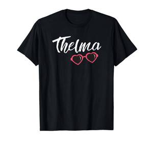 lot 8286 image: Thelma Pink Glasses Cute Matching Best Friends T-Shirt Large blue