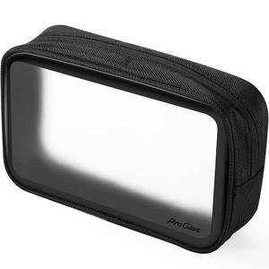 lot 8315 image: ProCase TSA Approved Travel Toiletry Bag Pouch, Matte Clear Travel Organizer Airport Carry-On Checkpoint Airline Compliant Storage Bag -1 Pack, Black