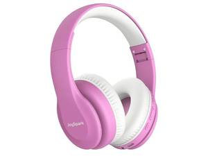 lot 37617 image: Kids Bluetooth Headphones, Lightweight Wireless Headphones for Kids, 8594dB Volume Limited, 60 Hours Playtime, Bluetooth 5.3, Over-Ear Toddler Headsets with Built-in Mic-Pink - Retail $22