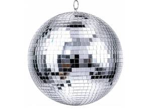 lot 37681 image: Mirror Disco Ball - 8-Inch Cool and Fun Silver Hanging Party Disco Ball ��Big Party Decorations, Party Design - Retail $17