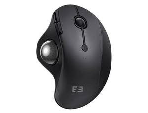 lot 37695 image: Wireless Trackball Mouse, Ergonomic Bluetooth Rollerball Mouse Rechargeable, 3 Device Connection Optical Mice Adjustable DPI Thumb Control Mice Compatible for PCLaptopWindowsMac - Black - Retail $30