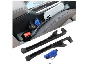 lot 37718 image: 2PCS Car Seat Gap Filler, Anti-Drop Car Seat Crack Organizer, Prevent Items Falling Between Seats - Flexible & Durable for Universal Vehicles, Car Interior Accessories(Black) - Retail $10