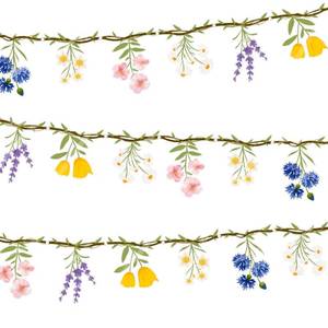lot 37751 image: 2PCS Wildflower Party Decorations, 7.9FT Pre-Strung Floral Garlands for Baby Shower Bloom Birthday Tea Party Wedding, Reusable & DIY Flower Banner for Garden Theme Grad in Bloom & Mothers Day - Retail $14