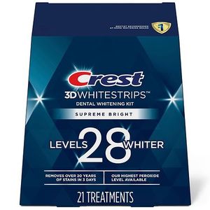 lot 37759 image: Crest 3DWhitestrips Age Renew At-home Teeth Whitening Kit  21 Treatments  25 Levels Whiter - Retail $3,477
