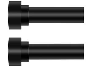 lot 37783 image: Curtain Rods Black 2Pack for Windows 72 to144 Inch(6-12ft),1 Inch Adjustable Heavy Duty Drapery Rods, Matte Black - Retail $66