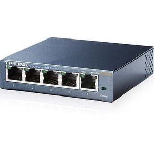 lot 1344 image: TP-Link TL-SG105  5-Port 101001000Mbps Desktop Switch  Plug and Play  No Configuration New