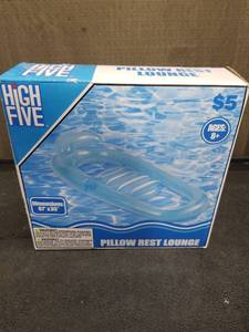 lot 1389 image: High Five Pillow Rest Lounge Inflatable Pool Float