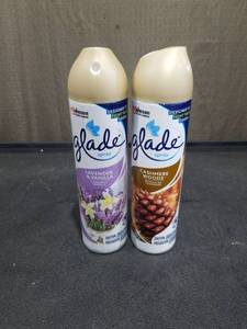 lot 1403 image: Glade Air Freshener Spray 2-Pack - Lavender & Vanilla and Cashmere Woods
